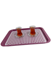 Kaydırmaz Tabanlı Servis Tepsi Sunum Tepsisi Büyük Boy-1136-02-BORDO,YEŞİL
