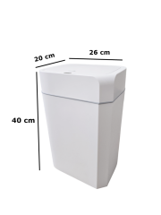 Sensörlü Otomatik Plastik Çöp Kovası 18 Litre + Deterjan Hazneli Silikon Klozet Fırçası