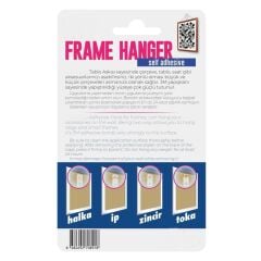 Kendinden Yapışkanlı Tablo Çerçeve Saat Askısı 2 adet 3 kg taşır