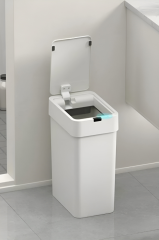 Sensörlü Otomatik Slim Çöp Kovası 9 Lt +  Duvara Asılabilir Beyaz Silikon Klozet Fırçası