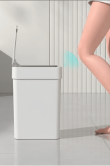 Sensörlü Otomatik Slim Çöp Kovası 9 Lt +  Duvara Asılabilir Beyaz Silikon Klozet Fırçası