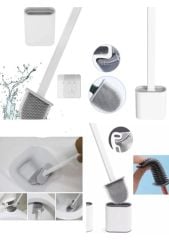 Sensörlü Otomatik Slim Çöp Kovası 9 Lt +  Duvara Asılabilir Beyaz Silikon Klozet Fırçası