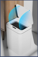 Sensörlü Otomatik Plastik Çöp Kovası 12 Litre + Duvara Asılabilir Beyaz Silikon Klozet Fırçası