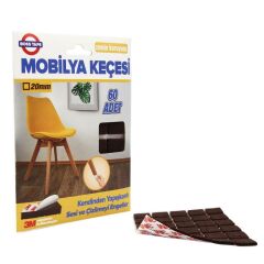 Mobilya Keçesi Sese ve Çizilmeye Son Yapışkanlı 20mmx60Ad-Kare