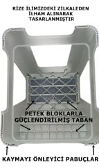 Çelik Ayna Zilkale Büyük Boy Çift Katlı Basamak Çok Amaçlı Dayanıklı Tabure Beyaz+Açık Kahve -254