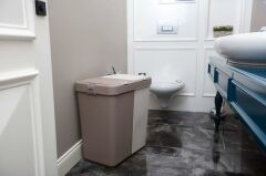 Motek Kirli Çamaşır Sepeti Çift Gözlü Kirli Sepeti Otomatik Kapaklı 80 Litre