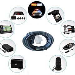 Araç Çakmak Uzatma Kablosu 12-24 Volt 16 Amper 2 X1,5 mm TTR Bakır 10 Metre-Siyah