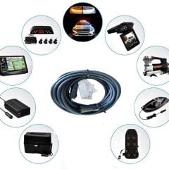 Araç Çakmaklık Uzatma Kablosu 12-24 Volt 16 Amper 2 X1,5mm TTR Bakır 2 Mt-Siyah