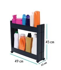 Motek Çok Amaçlı Tekerlekli Mutfak Rafı Banyo Rafı Organizer SR-02