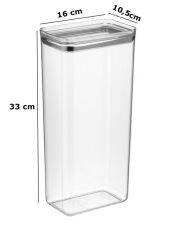 Geseus Uzun Dikdörtgen Hava Geçirmez Erzak Saklama Kabı 12 Adet 4100 ML