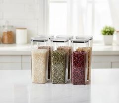 Geseus Uzun Kare Hava Geçirmez Erzak Saklama Kabı 6 Adet 3100 ML