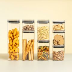 Geseus Dikdörtgen Hava Geçirmez Erzak Saklama Kabı 6 Adet 2100 ML