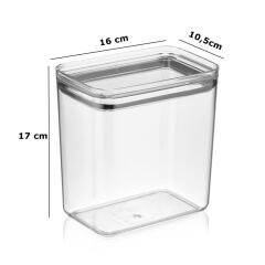 Geseus Dikdörtgen Hava Geçirmez Erzak Saklama Kabı 6 Adet 2100 ML