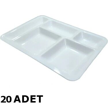 Geseus 5 Gözlü Kırılmaz Poliüretan Tabldot 20 Adet