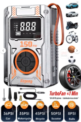 Taşınabilir Şarjlı Dijital Hava Kompresörü Hava Pompası 150 PSI, Araç, Motosiklet, Bisiklet Lastik Şişirme Pompası