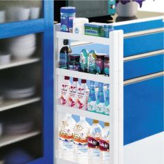 Motek Çok Amaçlı Tekerlekli Raf Plastik Raf Mutfak Rafı Banyo Raf SR-04