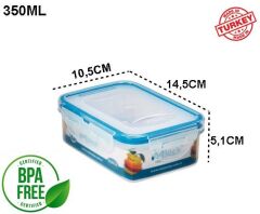 Moon Star Mlook Beslenme kabı 0,35Lt Hava Sızdırmaz 2Bölmeli Saklama Kabı ML-150B