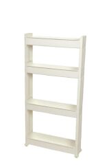 Motek Çok Amaçlı Tekerlekli Organizer Mutfak Banyo Rafı Beyaz SR-04