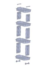 Motek Çok Amaçlı Tekerlekli Organizer Mutfak Banyo Rafı Beyaz SR-04