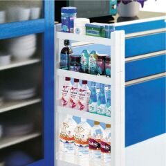 Motek Çok Amaçlı Tekerlekli Organizer Mutfak Banyo Rafı Beyaz SR-04