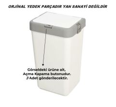 Motek Orjinal Çamaşır Sepeti Yedek Açma Kapama Buton,Düğme-3Adet