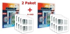 Sineklik Yaması Sineklik Tamir Bantı Kendinden Yapışkanlı 10x10cm 4Ad X2 Paket