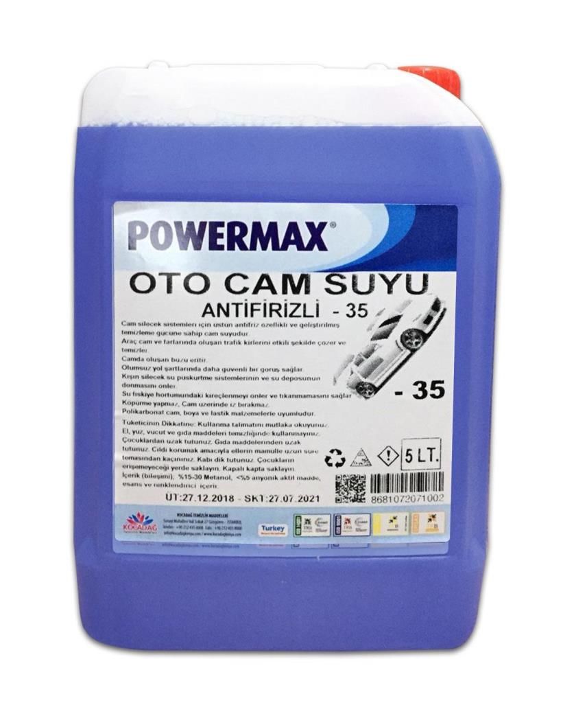 Powermax Antifirizli Oto Cam Suyu -35 Derece