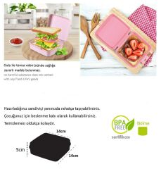 Beslenme Kabı Sandviç Saklama Kabı Pratik Saklama Kutusu