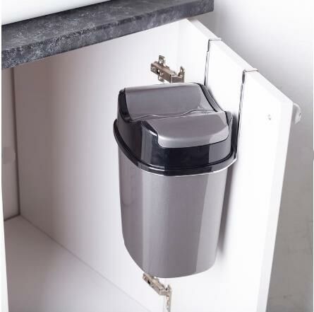 Geseus Mutfak Dolap İçi Askılı Geçmeli Pratik Kapak Çöp Kovası 5,5 LT-SF007