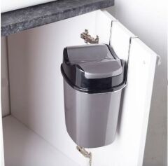 Geseus Mutfak Dolap İçi Askılı Geçmeli Pratik Kapak Çöp Kovası 5,5 LT-SF007