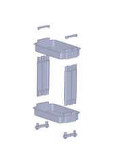 Motek Çok Amaçlı Tekerlekli Banyo Rafı Mutfak Rafı Organizer MR02