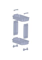 Motek Çok Amaçlı Tekerlekli Banyo Rafı Mutfak Rafı Organizer MR02