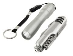 Geseus hediyelik lüx multi Çakı ve fener seti kamp ve dağcı seti GA-1705