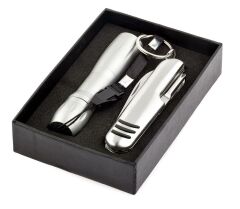 Geseus hediyelik lüx multi Çakı ve fener seti kamp ve dağcı seti GA-1705