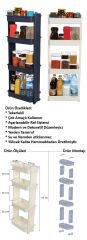 Motek Çok Amaçlı Tekerlekli Raf Banyo Rafı Mutfak Rafı MR-04