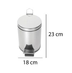 Palex Krom Pedallı Çöp Kovası 3 Litre