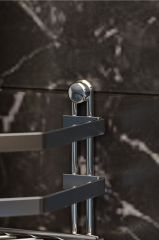 Geseus Üç Katlı Kancalı Banyo Köşe Rafı Krom  ES076 KRM