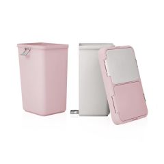 Geseus Motek Ikili Kirli Çamaşır Sepeti Ve Çamaşır Selesi Ikili Set Çeyiz Seti Pembe+Pudra