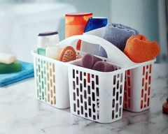 Geseus Taşıma Saplı Buzdolabı,Mutfak,Banyo Duzenleyici Organızer Beyaz-8114