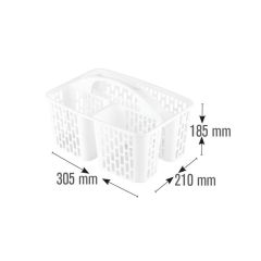 Geseus Taşıma Saplı Buzdolabı,Mutfak,Banyo Duzenleyici Organızer Beyaz-8114