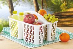 Geseus Taşıma Saplı Buzdolabı,Mutfak,Banyo Duzenleyici Organızer Beyaz-8114