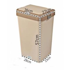 Motek Pratik Kapaklı 40 Litre Kirli Çamaşır Sepeti MT-08