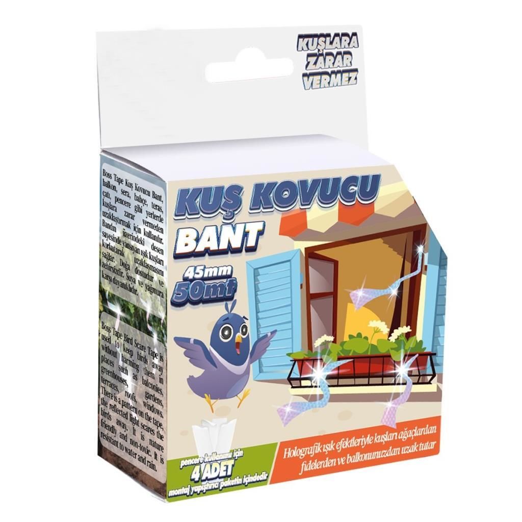 Kuş Uzaklaştırıcı Bant Holografik Işık Efektli 45mmX50Mt