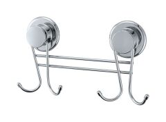 Geseus Ç.Ayna Dörtlü Askı Askılık Vidasız Kendinden Yapışkanlı Krom-814