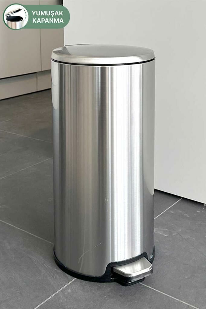 Primanova Cigo Paslanmaz Çelik Çöp Kovası Pedallı 20 Litre-İNX
