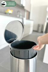 Primanova Cigo Paslanmaz Çelik Çöp Kovası Pedallı 20 Litre-İNX
