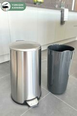 Primanova Cigo Paslanmaz Çelik Çöp Kovası Pedallı 20 Litre-İNX