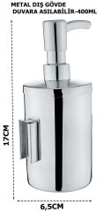 Geseus Ç.ayna Metal Krom Asmalı Sıvı Sabun Dispenseri 300ml-803