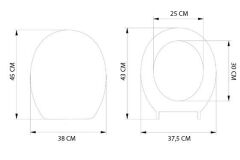 Geseus Home Siyah Granit Desen Klozet Kapağı