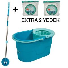 Motek Fix Mop Temizlik Kovası Temizlik Seti+Extra 2Ad Yedek Püskül